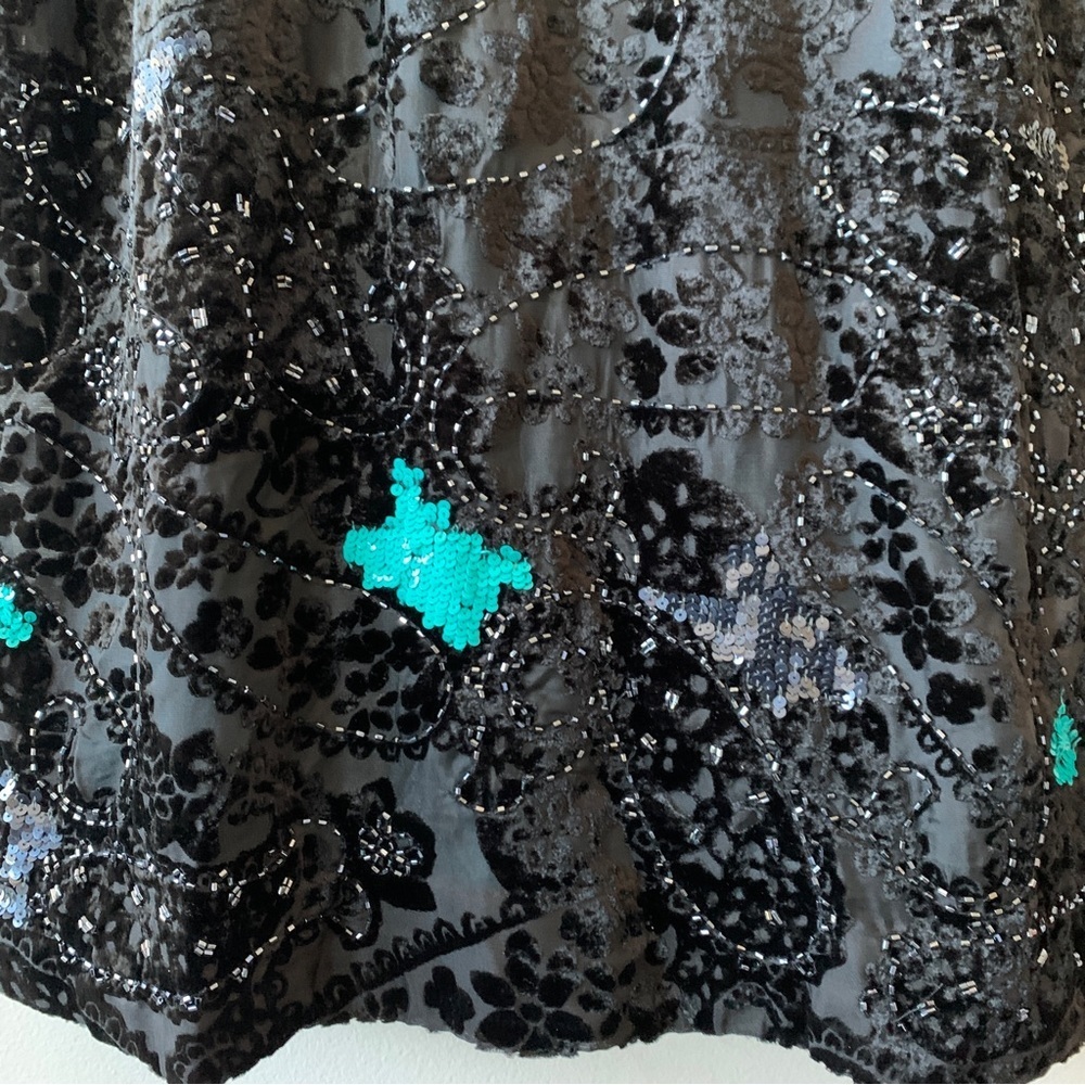 Anthropologie Dress Cocktail Sequined Dress‎ Little Black Dress NEW WITH TAGS - Picture 11 of 15